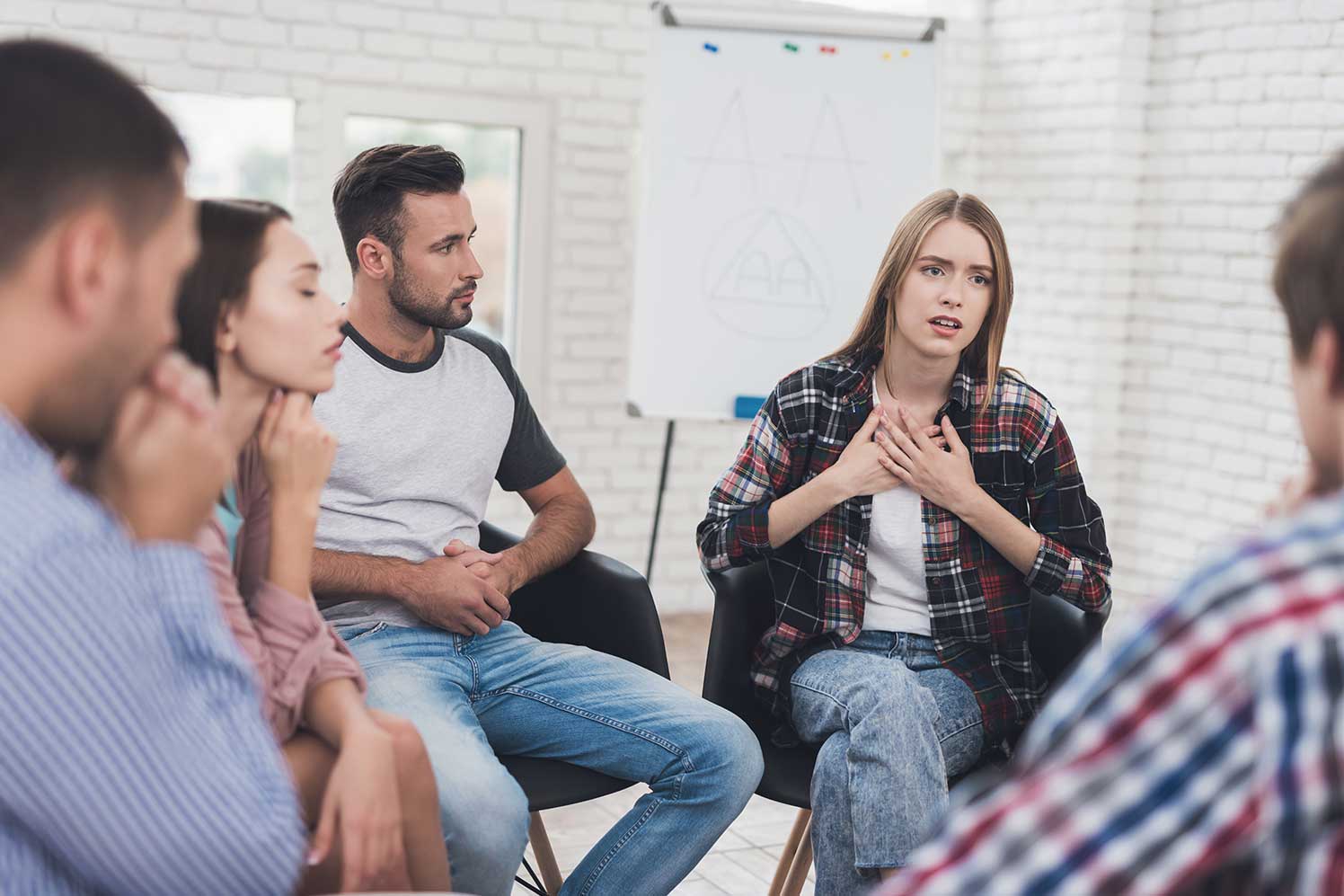 Klienten bei einem Workshop